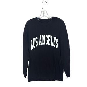 Brandy Melville Black/White Los Angeles Long Sleeve Shirt. Size Small.